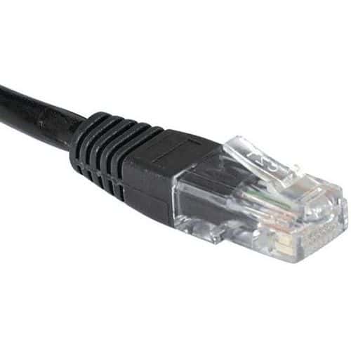 Cordon RJ45 catégorie 5e U/UTP noir - 2 m