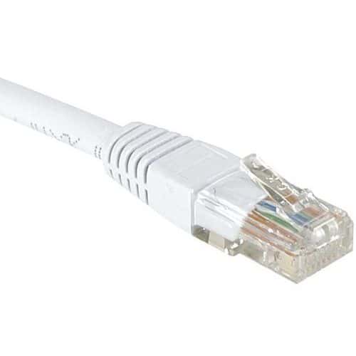 Cordon RJ45 catégorie 5e U/UTP blanc - 0,3 m