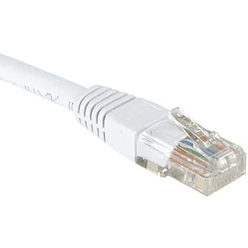 Cordon RJ45 catégorie 5e U/UTP blanc - 5 m