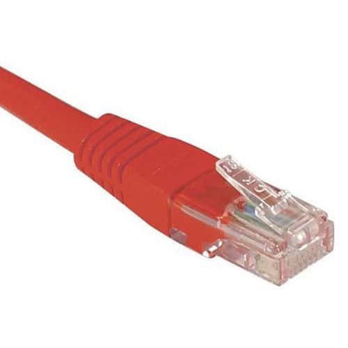 Cordon RJ45 catégorie 6 U/UTP rouge - 0,3 m