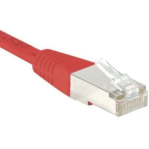 Cordon RJ45 croisé catégorie 6 S/FTP rouge - 1 m