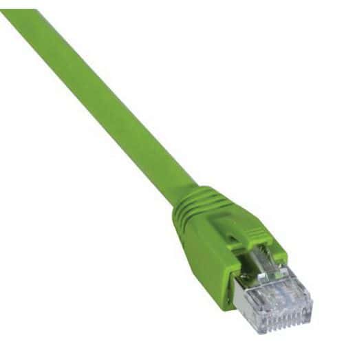 Cordon RJ45 catégorie 6A S/FTP LSOH PUR snagless vert - 2 m