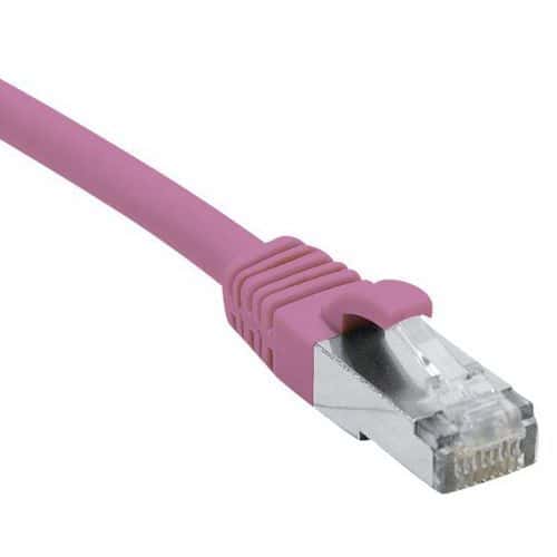 Cordon RJ45 catégorie 6A F/UTP LSOH snagless rose - 10 m