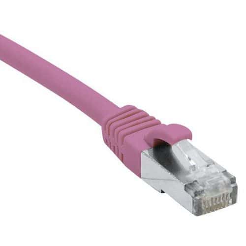 Cordon RJ45 catégorie 6A F/UTP LSOH snagless rose - 2 m