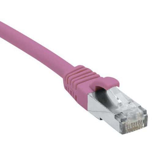 Cordon RJ45 catégorie 6A F/UTP LSOH snagless rose - 25 m