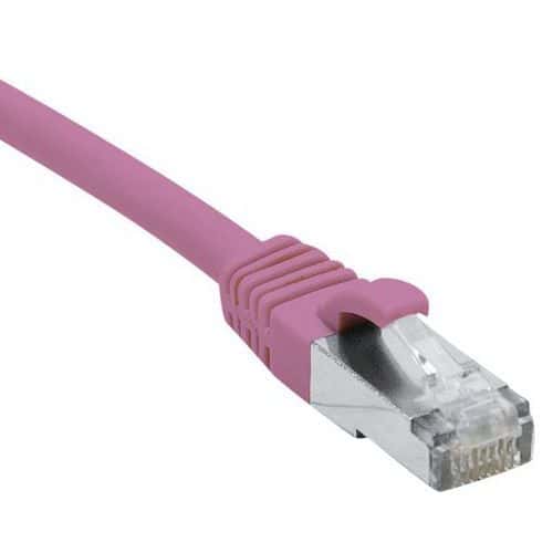 Cordon RJ45 catégorie 6A F/UTP LSOH snagless rose - 5 m