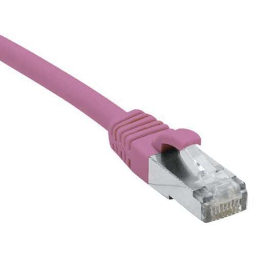 Cordon RJ45 catégorie 6A F/UTP LSOH snagless rose - 7,5 m