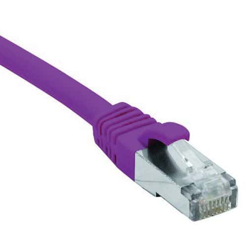 Cordon RJ45 catégorie 6 F/UTP LSOH snagless violet - 0,5 m