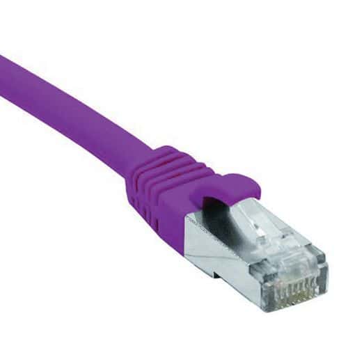 Cordon RJ45 catégorie 6 F/UTP LSOH snagless violet - 15 m