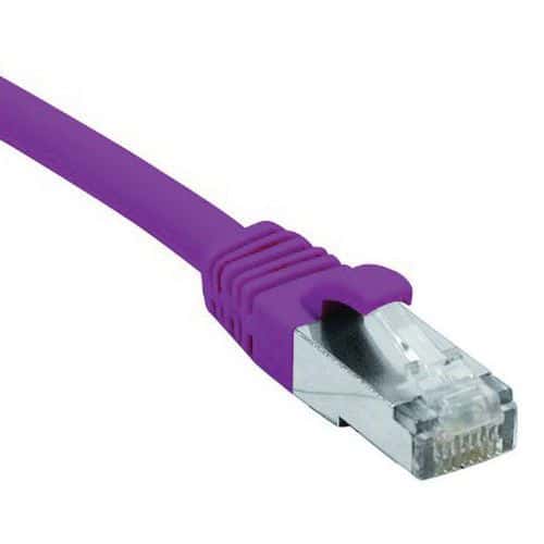 Cordon RJ45 catégorie 6 F/UTP LSOH snagless violet - 3 m