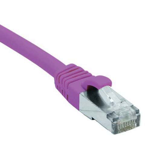 Cordon RJ45 catégorie 6 F/UTP LSOH snagless rose - 0,5 m