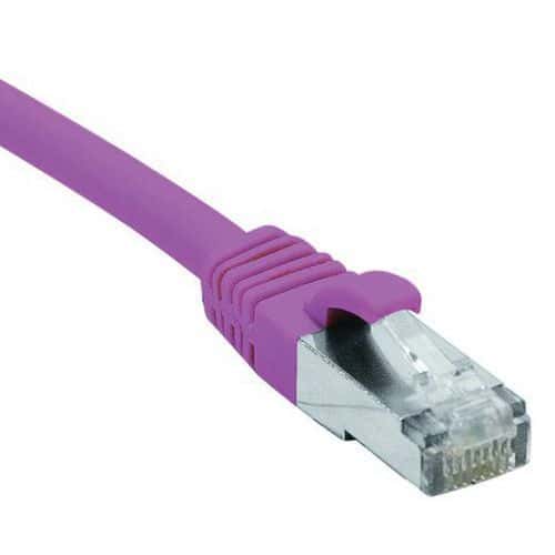 Cordon RJ45 catégorie 6 F/UTP LSOH snagless rose - 1 m