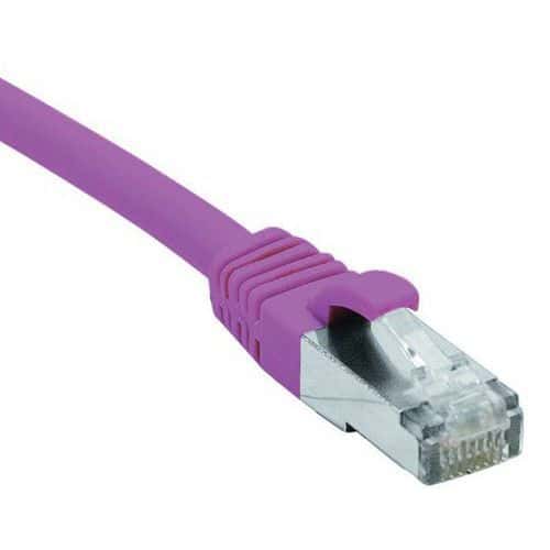 Cordon RJ45 catégorie 6 F/UTP LSOH snagless rose - 15 m