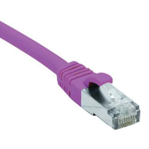 Cordon RJ45 catégorie 6 F/UTP LSOH snagless rose - 25 m