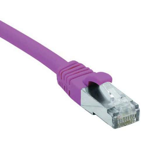 Cordon RJ45 catégorie 6 F/UTP LSOH snagless rose - 3 m