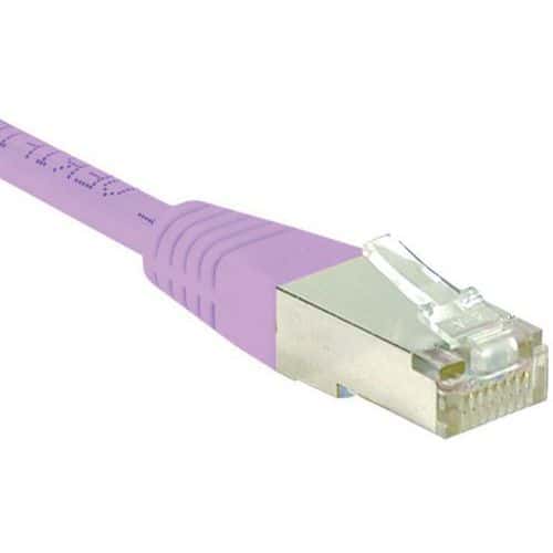 Cordon RJ45 catégorie 6 S/FTP rose - 0,7 m