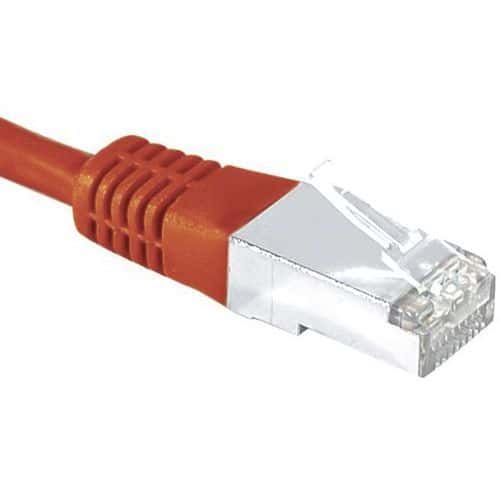 Cordon RJ45 catégorie 6 S/FTP rouge - 15 m