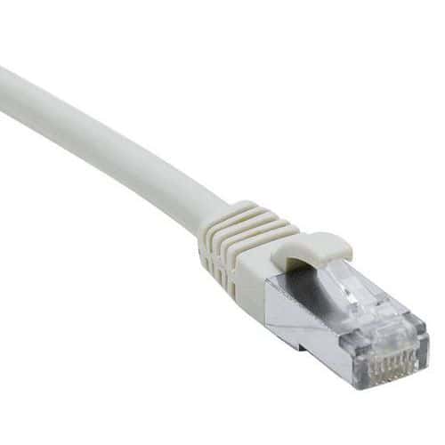 Cordon RJ45 catégorie 6A S/FTP LSOH snagless gris - 0,5 m