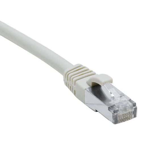 Cordon RJ45 catégorie 6A S/FTP LSOH snagless gris - 1 m