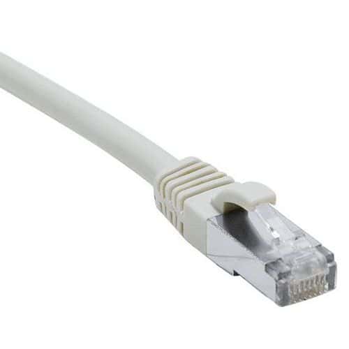 Cordon RJ45 catégorie 6A S/FTP LSOH snagless gris - 15 m