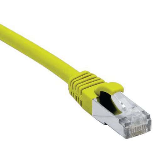 Cordon RJ45 catégorie 6A S/FTP LSOH snagless jaune - 25 m