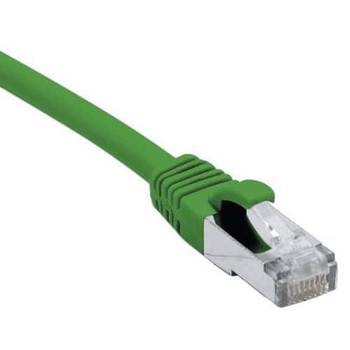 Cordon RJ45 catégorie 6A S/FTP LSOH snagless vert - 0,3 m