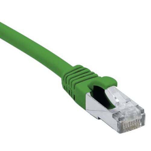 Cordon RJ45 catégorie 6A S/FTP LSOH snagless vert - 10 m