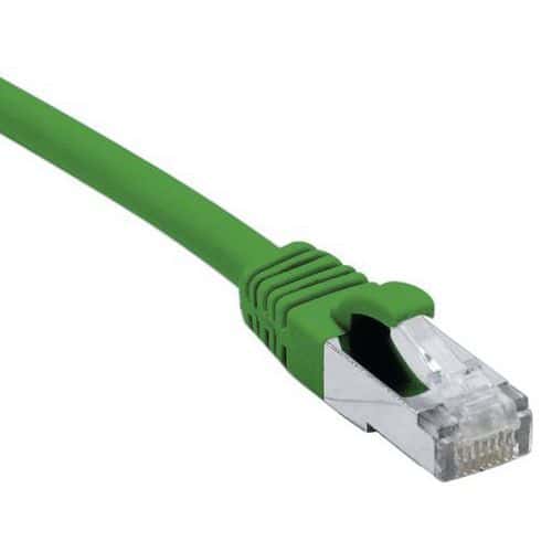 Cordon RJ45 catégorie 6A S/FTP LSOH snagless vert - 25 m