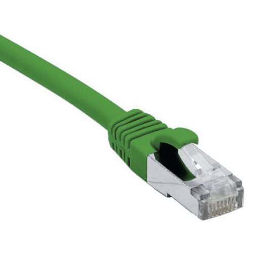 Cordon RJ45 catégorie 6A S/FTP LSOH snagless vert - 5 m