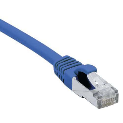 Cordon RJ45 catégorie 6A S/FTP LSOH snagless bleu - 0,3 m