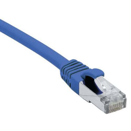 Cordon RJ45 catégorie 6A S/FTP LSOH snagless bleu - 2 m