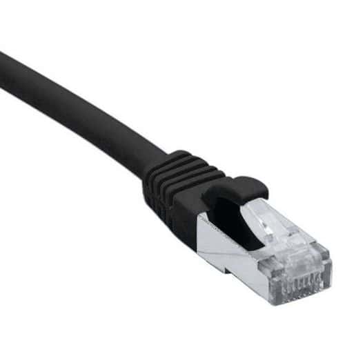 Cordon RJ45 catégorie 6A S/FTP LSOH snagless noir - 20 m