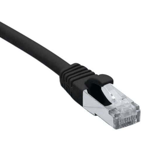 Cordon RJ45 catégorie 6A S/FTP LSOH snagless noir - 5 m