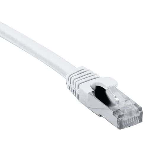 Cordon RJ45 catégorie 6A S/FTP LSOH snagless blanc - 1,5 m