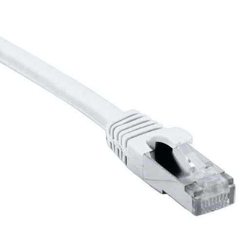 Cordon RJ45 catégorie 6A S/FTP LSOH snagless blanc - 2 m