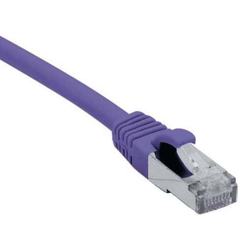 Cordon RJ45 catégorie 6A S/FTP LSOH snagless violet - 1 m