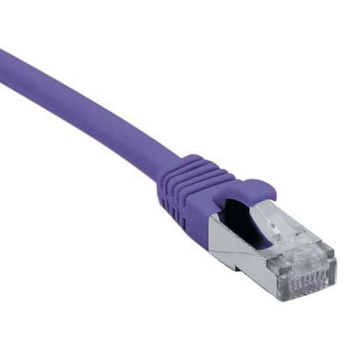 Cordon RJ45 catégorie 6A S/FTP LSOH snagless violet - 7,5 m