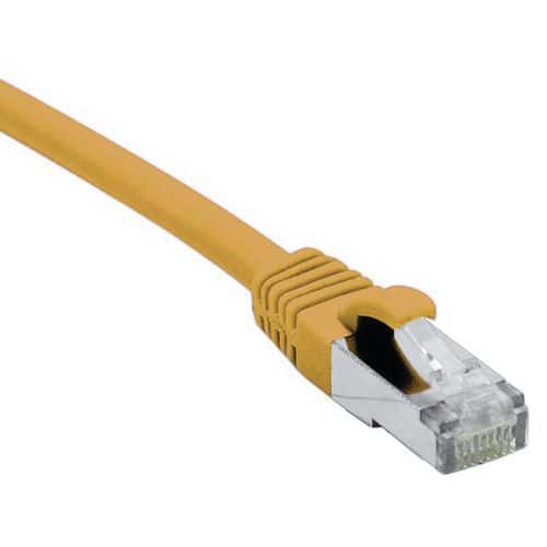 Cordon RJ45 catégorie 6A S/FTP LSOH snagless orange - 0,3 m