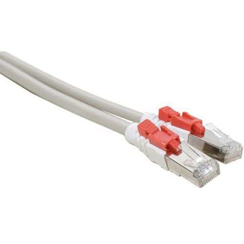 Cordon RJ45 catégorie 6A S/FTP à verrouillage gris - 1 m