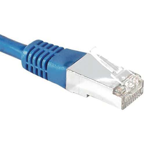 Cordon RJ45 catégorie 6A S/FTP bleu - 25 m