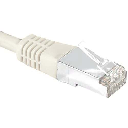 Cordon RJ45 catégorie 6A S/FTP gris - 1,5 m