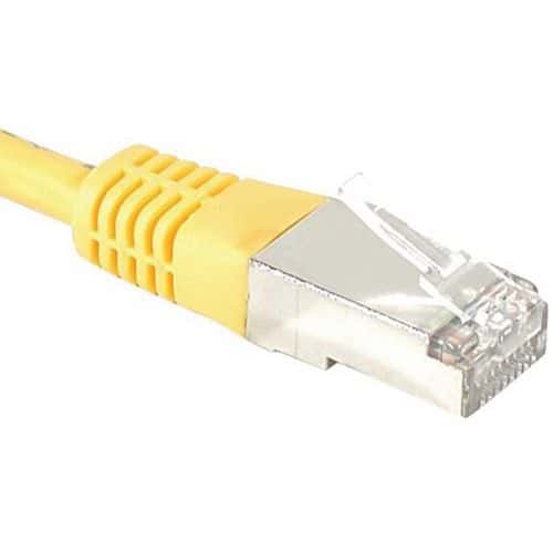 Cordon RJ45 catégorie 6A S/FTP jaune - 0,5 m