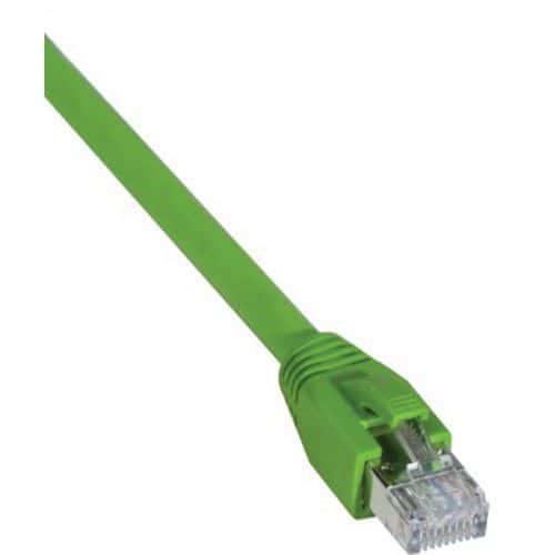 Cordon RJ45 catégorie 6A S/FTP LSOH PUR snagless vert - 1 m