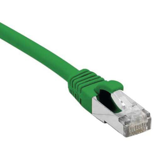 Cordon RJ45 catégorie 6A S/FTP LSOH snagless vert - 0,15 m