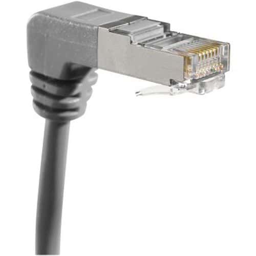 Cordon RJ45 catégorie 6A S/FTP POE gris - 1 m