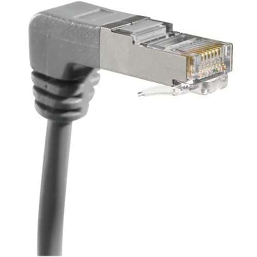 Cordon RJ45 catégorie 6A S/FTP POE gris - 2 m