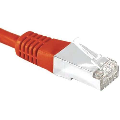 Cordon RJ45 catégorie 6A S/FTP rouge - 1 m