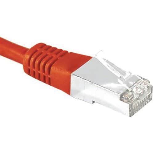 Cordon RJ45 catégorie 6A S/FTP rouge - 1,5 m