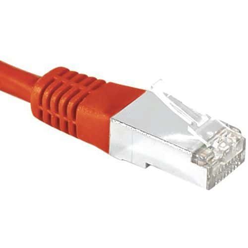 Cordon RJ45 catégorie 6A S/FTP rouge - 5 m