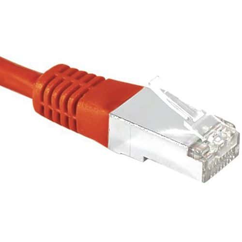 Cordon RJ45 catégorie 6A S/FTP rouge - 7,5 m